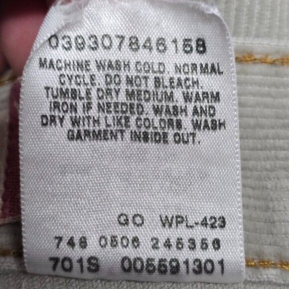 Levi’s 559 Pants Men 38x30 (Fits 37x28) Gray Corduroy Relaxed Straight Y2K Basic - Picture 8 of 14